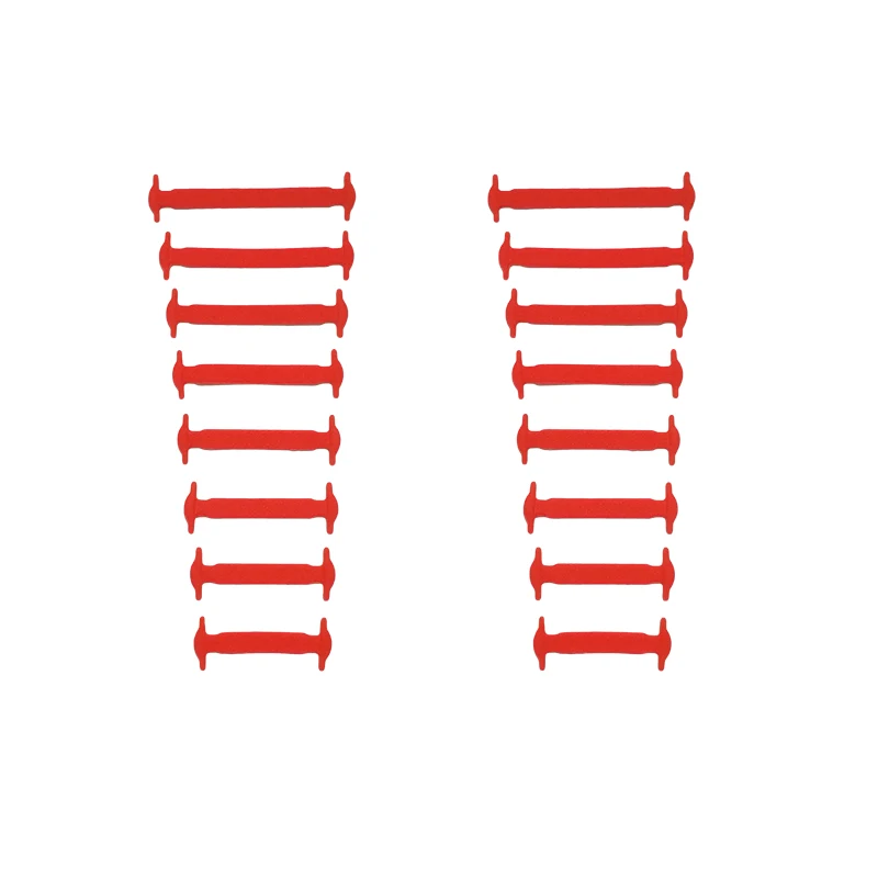 New T-type Creative Design Unisex Women Men Athletic Running No Tie Shoelaces Elastic Silicone Shoe Lace All Sneakers 16pcsset (13)