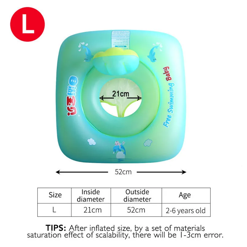 Square Baby Seat Baby Inflatable Pool Float Toddlers Kids Swimming Floaters Floats Toys Large New #2Y28 (6)
