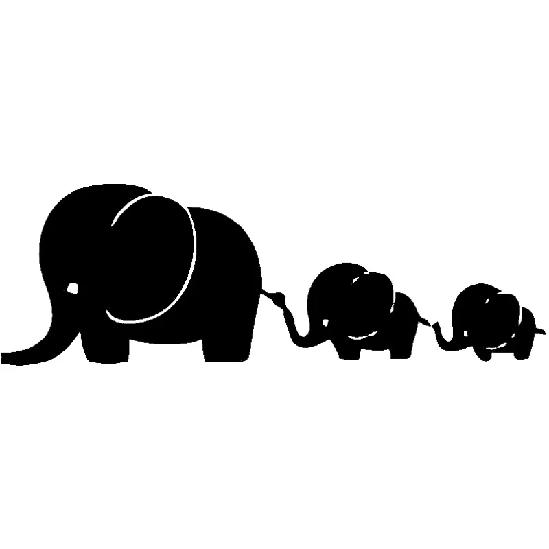 Download 15cm*5cm Elephant Family Fashion Car Sticker Car Accessories Decal-in Car Stickers from ...