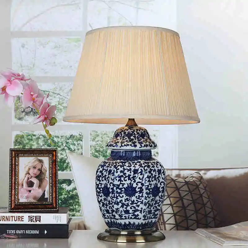 Us 299 0 Art Chinese Porcelain Ceramic Table Lamp Bedroom Living Room Wedding Jingdezhen Blue White Modern In Lamps From Us 299 0 Art Chinese Porcelain Ceramic Table Lamp Bedroom Living Room Wedding Jingdezhen Blue White Modern In Lamps From
