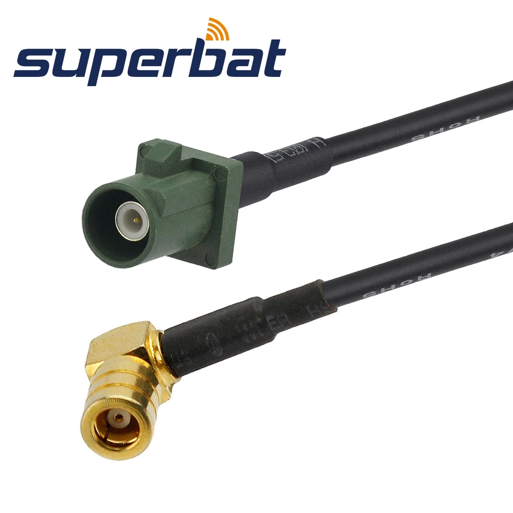 Superbat Fakra &quotE&quot Прямая штепсельная вилка SMB с прямым углом Кабель Pigtail RG174 50 см