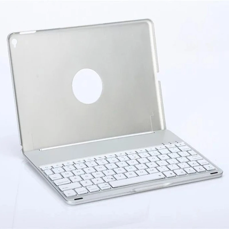 ocube 7 Colors Backlight Backlit Aluminum Wireless Bluetooth Keyboard Protective Case Cover For iPad Air 2