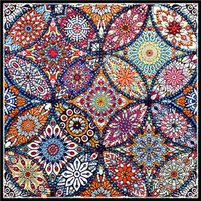 Special Shape Diamond Painting Mandala Flower Modern Pattern DIY 5D Part Drill Cross Stitch Kit Crystal Art - Цвет: Синий