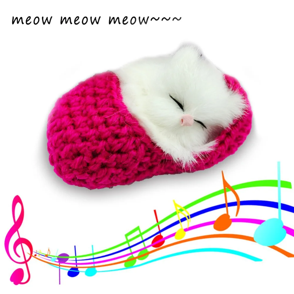 Kid Plush Toys Musical Cat Toy Kitten Stuffed Soft Animal Simulation