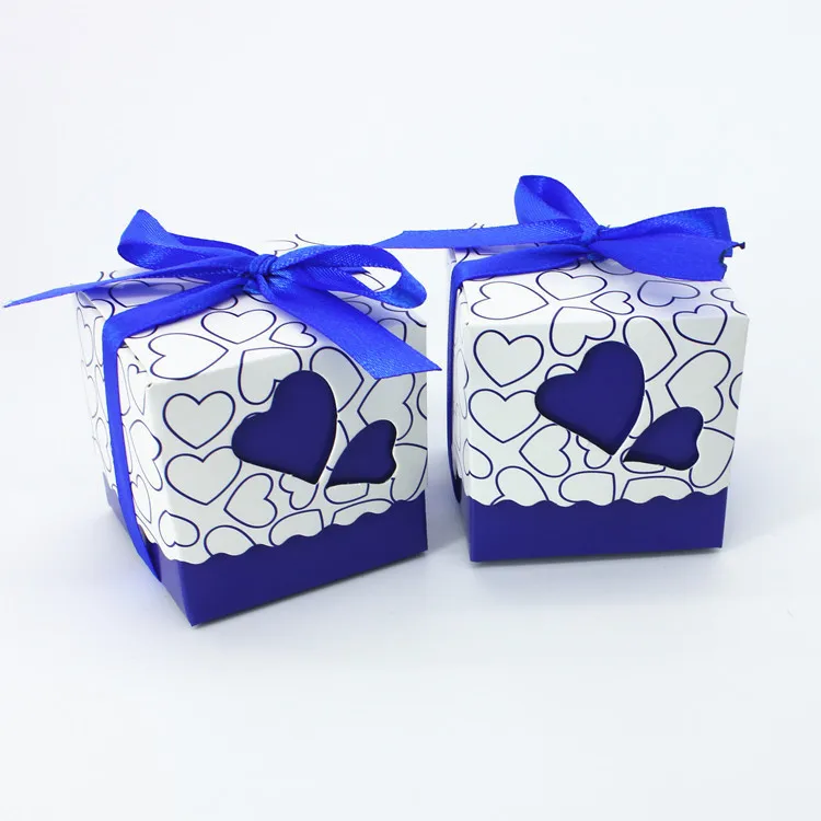 Aliexpress 100pcs Royal Blue Wedding Candy Box Sweet 50pcslot Royal Blue Wedding Candy Box Sweet Heart Favors And Gifts Baby Shower Souvenirs Christmas