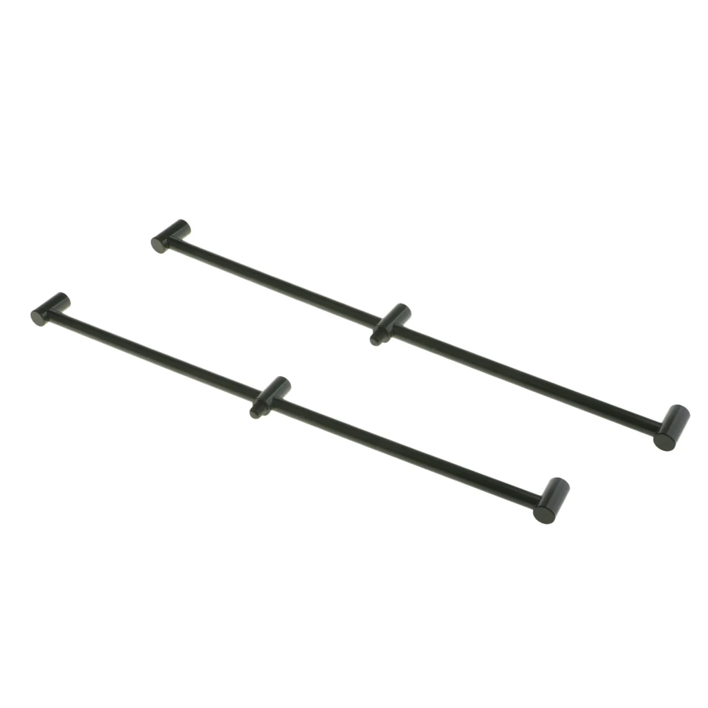 2x Metal Carp Fishing Buzz Bar Fishing Rod Pod Holder Buzzer Bar For 3 Rods