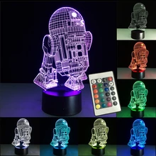 3D ночные огни Светодиодный светильник Звездные войны USB СВЕТОДИОДНЫЙ освещения Luminaria настольная лампа Украшения в спальню ночник для рождественские украшения подарок
