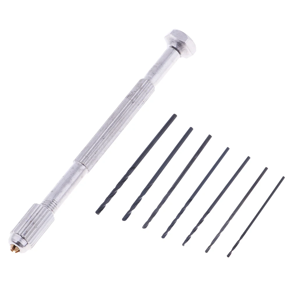  7x Craft Hobby DIY Hand Tool Drill 0.9-1.5mm Head for Bandai HG RG SD Models