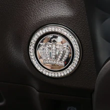 QHCP двигатель старт стоп нажмите наклейки для кнопок один ключ зажигания кольцо переключателя круг кристалл горный хрусталь для Lexus ES200 260 300H