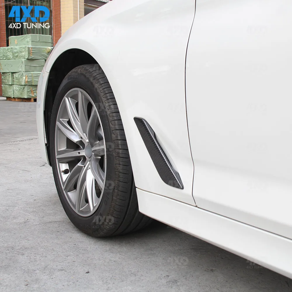 Las partes exteriores Fender Trim para BMW G30 de fibra de carbono de parachoques delantero Fender Trim respiraderos de aire serie 5 cuerpo cubierta lateral 2017, 2018, 2019, Las partes exteriores Fender Trim para BMW G30 de fibra de carbono de parachoques delantero Fender Trim respiraderos de aire serie 5 cuerpo cubierta lateral 2017, 2018, 2019,