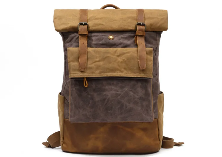 Casual masculino daypacks lona do vintage mochila