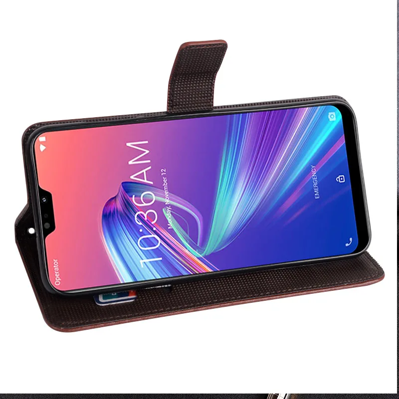 Чехол для Asus ZB631KL Роскошный кожаный флип чехол ZenFone Max Pro M2 защитный телефона