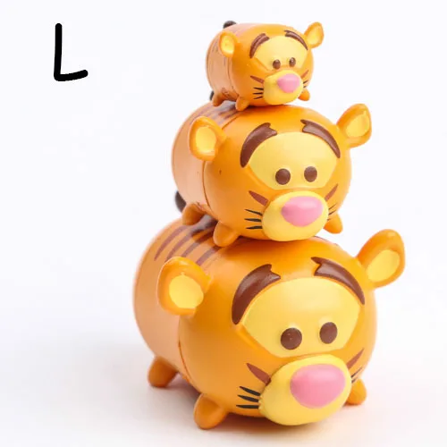 L 3 шт./компл. лидер продаж; Новинка милый рисунок игрушки Мини милый кот с Микки-Маусом, костюм с принтом тигра Минни милые фигурки игрушки для декора дома для детей - Цвет: L