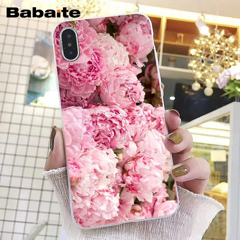 Элегантный розовый фиолетовый пион на вазе чехол для телефона iphone 12 11 Pro 11Pro Max 8 7 6