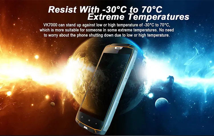VKWORLD VK7000 4GB RAM 64GB ROM MTK6750T 1.5GHz Octa Core 5.2 Inch Incell Corning Gorilla Glass 5 HD Screen IP68 Waterproof Dual Camera Android 8.0 4G LTE Smartphone