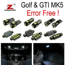 17 шт. X canbus для VW Volkswagen GTI Кролик Golf 5 MK5 MK V Светодиодный светильник внутренняя подсветка+ парковка город свет комплект посылка(2006-2009
