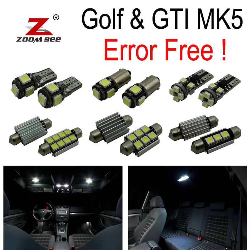 17pc X canbus for VW Volkswagen GTI Rabbit Golf 5 MK5 MK V LED lamp interior light + Parking city light kit package (2006-2009) 17pc X canbus for VW Volkswagen GTI Rabbit Golf 5 MK5 MK V LED lamp interior light + Parking city light kit package (2006-2009)