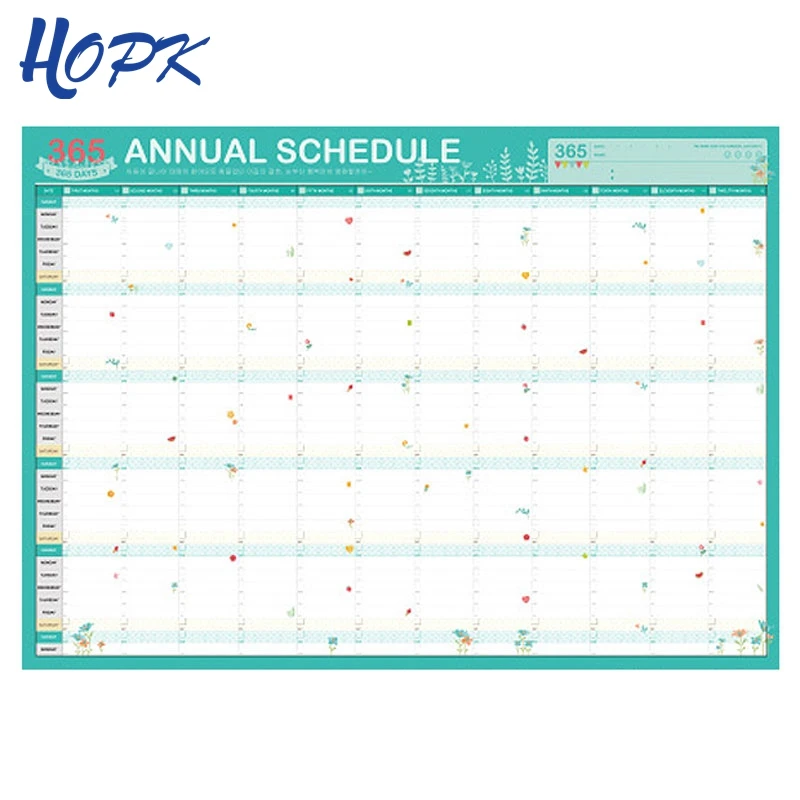 

365 Day Planner Calendars Plan Book Cute Cartoon Paper Ideas Plan Book Kawaii Stationery School Office Supplies Agenda 2019