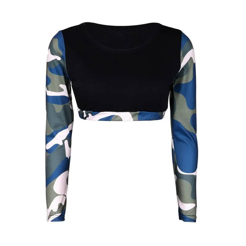 

Casual Camouflage Women T Shirt Short Tops Clothes Or Compression Fitness Tights Pants