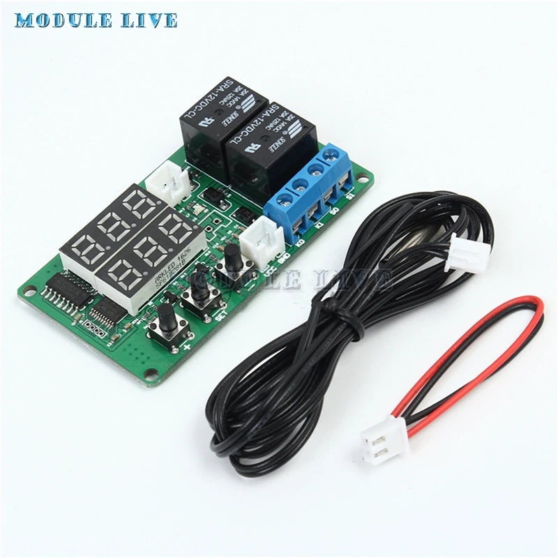 

12V High Precision Thermostat Digital Dual Relay Alarm Thermometer Temperature Controller Air Regulator
