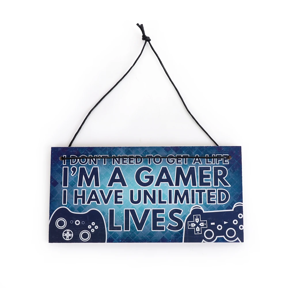 1PC NEW Christmas Birthday Gift Gamer Gaming Plaques Bedroom Gifts For Son Brother Hanging Sign Home Decoration