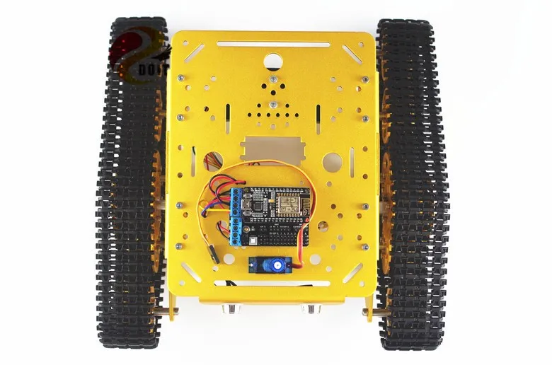 DOIT металлический бак шасси T300 робот отслежены автомобиль с мотором и отслеживать/trail diy rc игрушки комплект гусеничный трактор caterpillar smart