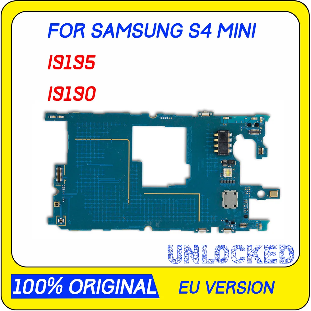 Для samsung Galaxy S4 Mini i9190 i9195 телефон материнская плата разблокированная материнская плата с чипами ОС логическая плата хорошая работа