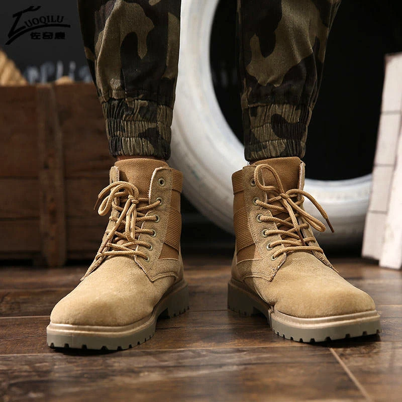 2018 Otoño Invierno hombres Botas hombres zapatos de la bota militar del ejército al aire libre Motocycle Botas ejército zapatos de invierno|zapatos tacticos|zapatos outdoorzapatos men - AliExpress