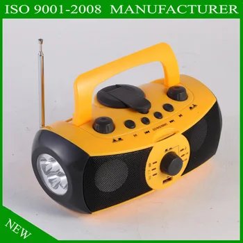 

[Seven Neon]Dynamo Multifunctional Player/power charging/alarm for emergence/SD/AM FM radio/speaker/bright light tourch