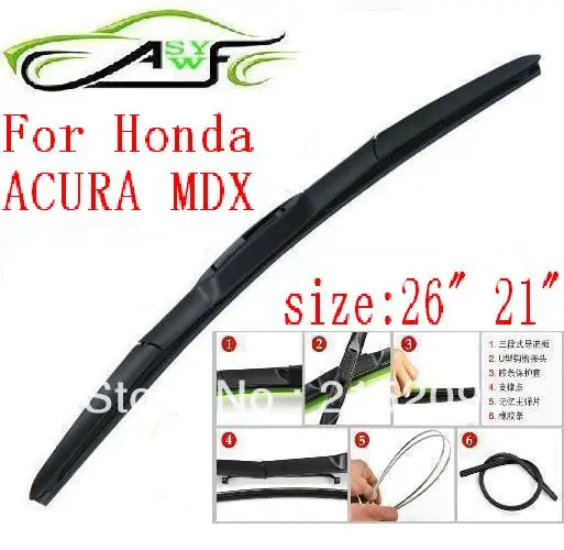 Free shipping auto car windshield wiper blade For Honda ACURA MDX Hook