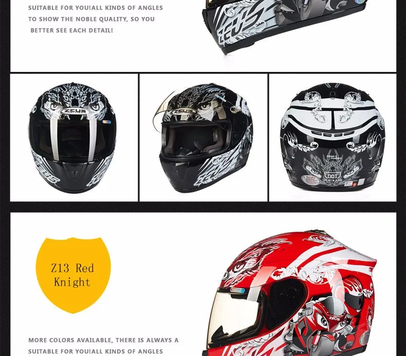 M-XXXL затычка Размер ZEUS анфас мотоциклетный шлем ABS Мотокросс Мотоцикл ECE DOT шлемы антибликовое замедление
