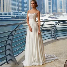 Высококачественная шифоновая юбка простое свадебное Платье Иллюзия мягкий тюль декольте свадебное платье винтажное Бохо красное платье свадебное