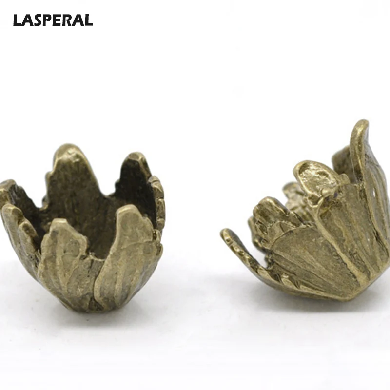 

LASPERAL Trumpet Flower Bead Caps Bronze Color Hollow Out Flower Bead Cap Jewelry Findings For Jewelry Making Caps For DIY Bead