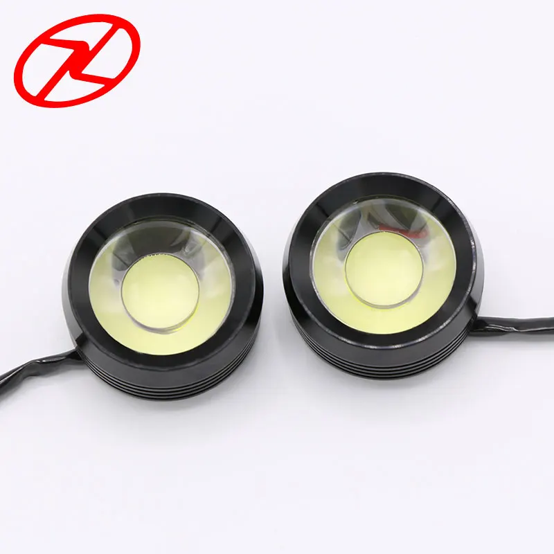 

2PCS COB DRL Daytime running light LED Driving Daylight Waterproof White Color 55mm round fog lamp projector lens