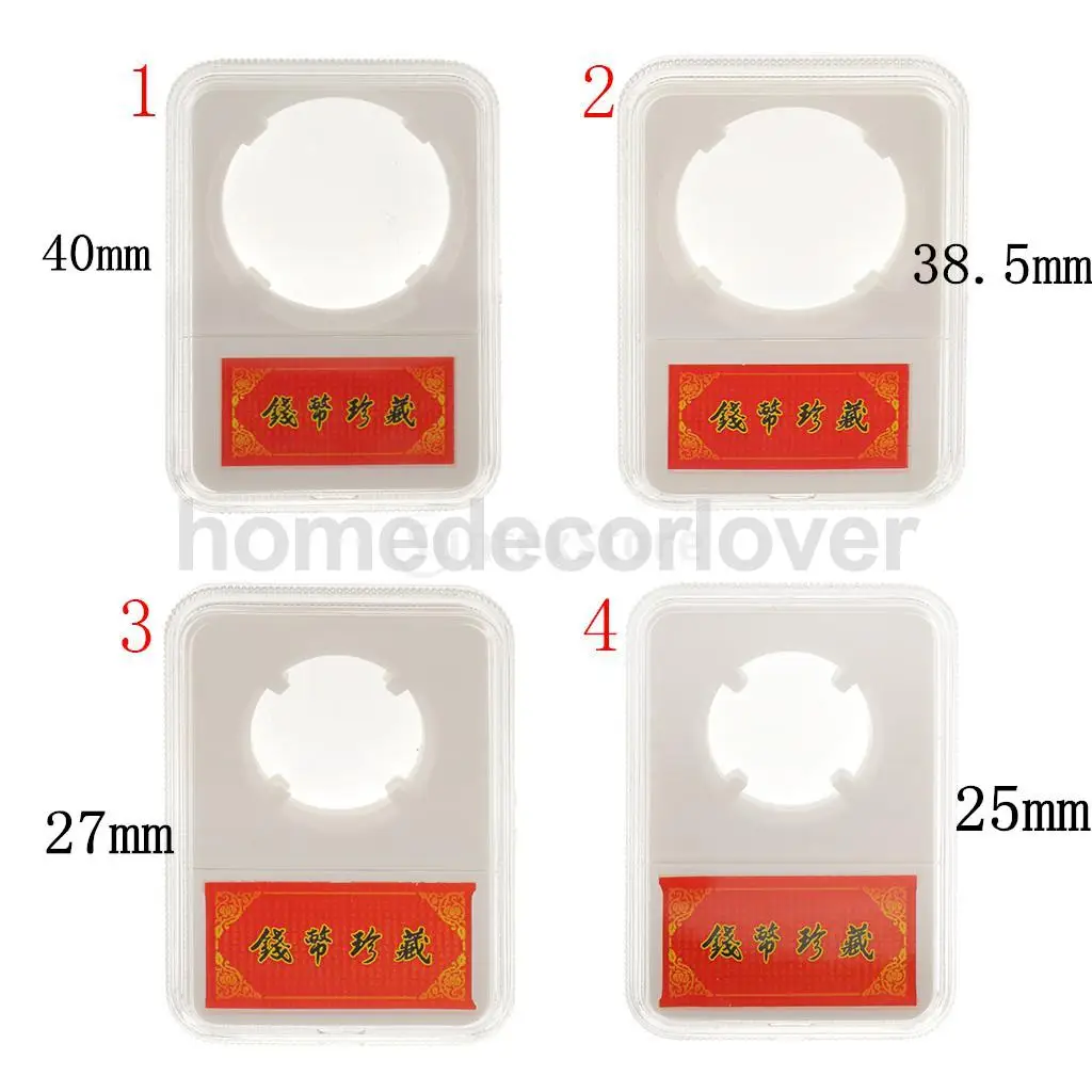 

Single Box Coin Capsule Holder Transparent Case for 40MM/38.5MM/27MM/25MM Commemorative Coins Kids Collectibles