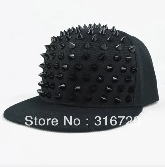 2013 Fashion Punk Hiphop Hat Rivets Spikes Spiky Studded Baseball Cap Free Shipping | Аксессуары для одежды