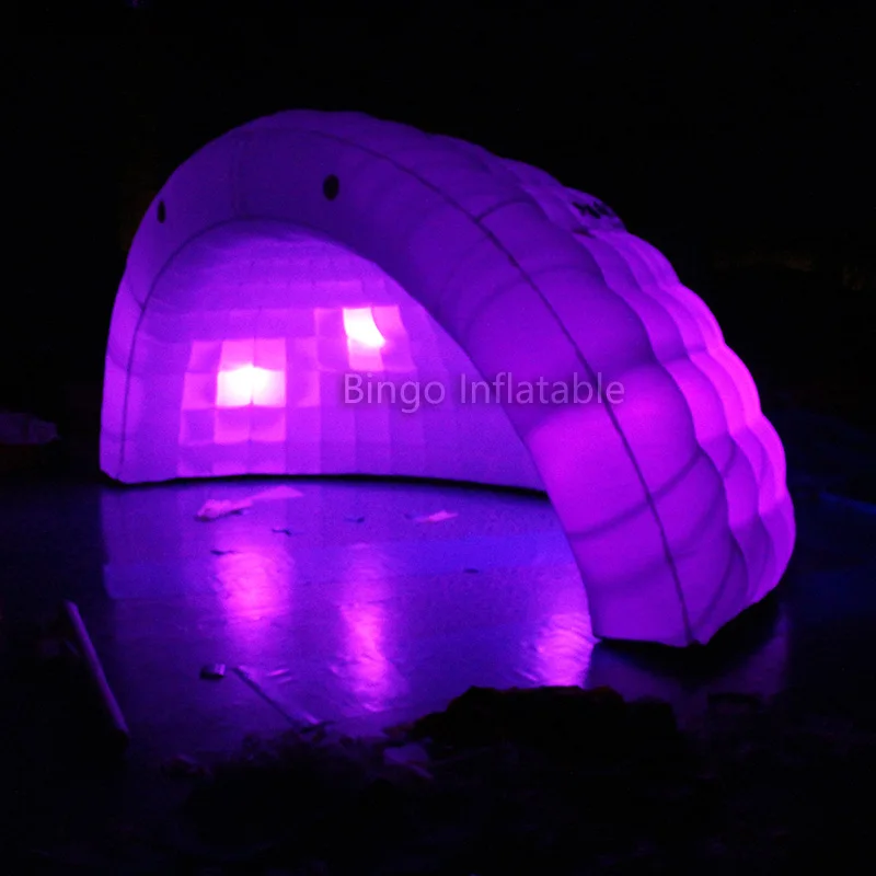  Wedding Party Event used Half inflatable Dome tent inflatable Cotton Play tent with Color changing 