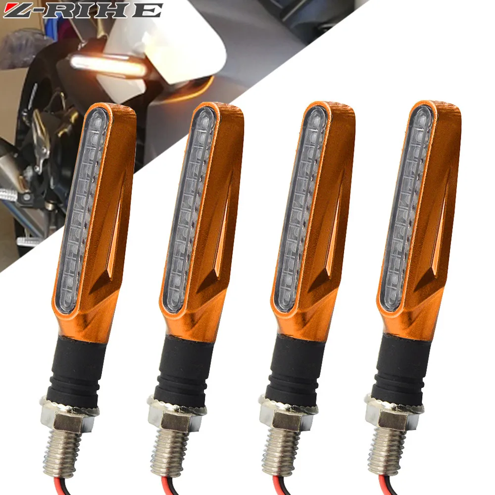 

Motorcycle Turn Signal Light Flexible 12 LED Turn Signals Indicators Universal Blinkers Flashers for honda CB190R 599 CB300F