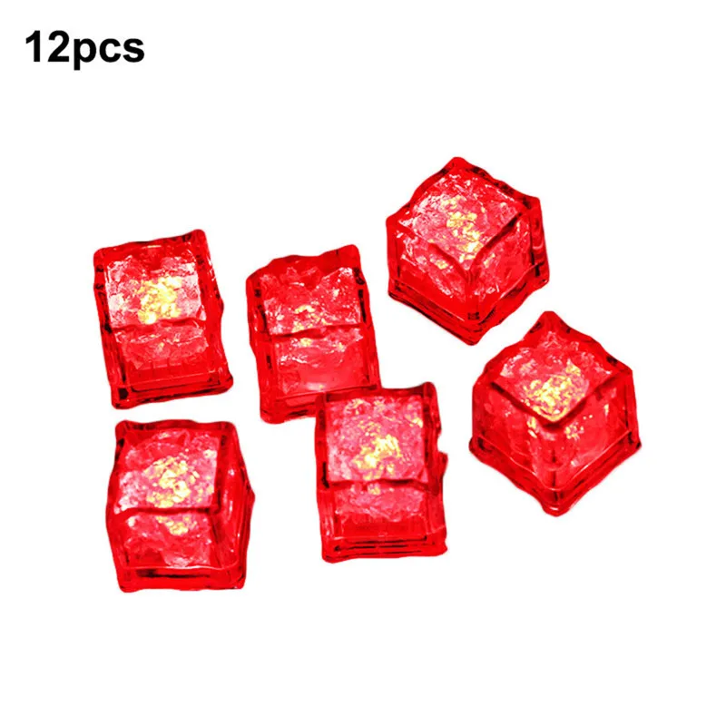 

12PCS LED Glow Ice Cubes Multiple Color Lights up Toy Party Bars and Festival