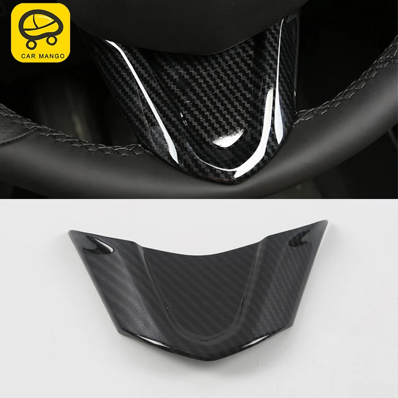 

CARMANGO For Cadillac XT4 2018 2019 Auto Car Steering wheel cover trim Stickers Cover Interior Accessories