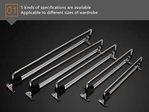 5pcs Wardrobe Hangering Rod Fashion Metal Telescopic Hanging Clothes 5pcs Wardrobe Hangering Rod Fashion Metal Telescopic Hanging Clothes Closet Sliding Racks Bags Tie Silk