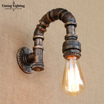

Loft Iron VINTAGE Rust Water Pipe Retro Wall Lamp E27 LED Sconce Wall Lights For Living Room Bedroom Restaurant Bar Kitchen