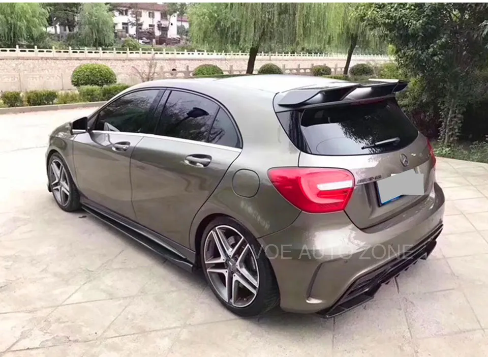 W176 Revozport Стиль карбоновый спойлер заднего крыла для Mercedes-Benz A-class A45 AMG W176 A180 A200 A220 A250 A260 2013