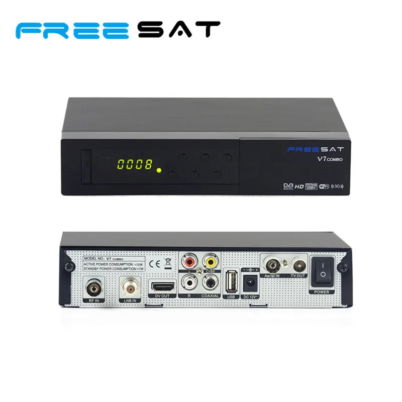 

1080p full hd FTA receiver  Openbox Freesat  V7 combo dvb-s2+t2  combo free shipping