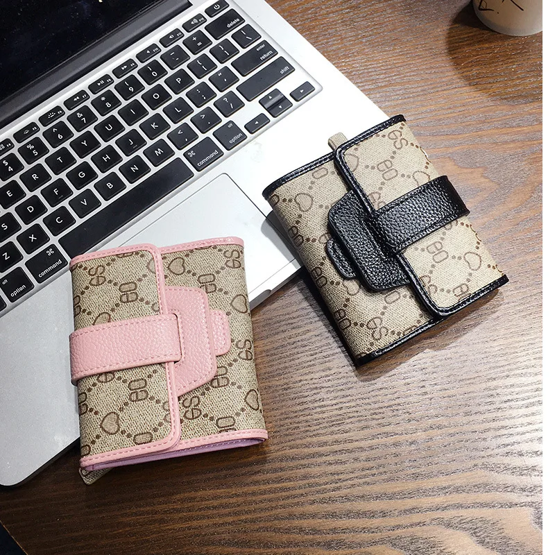 La MaxZa женский винтажный короткий кошелек с застежкой ПУ, кожаная монета с карманом, роскошная дизайнерская визитница, Дамский кошелек для денег