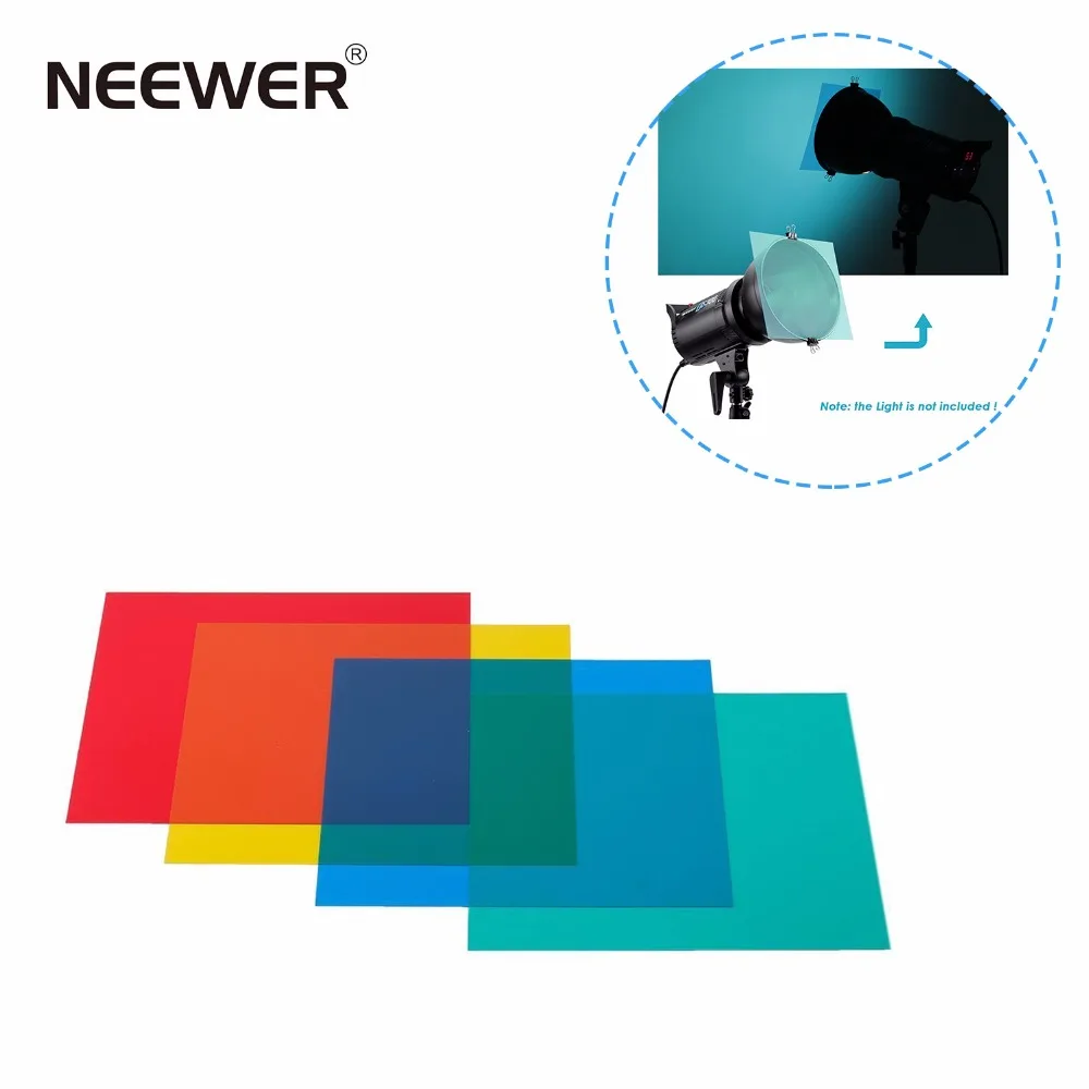 Набор цветных корректирующие гели Neewer 12 &quotx 12&quot/30x30 см набор из 4 цветной гель