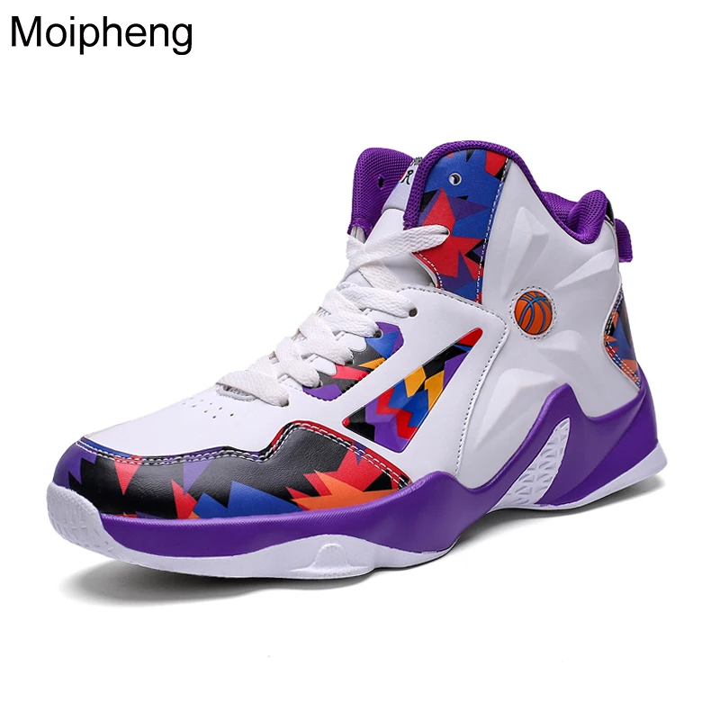 Moipheng NEW Women Sneakers Fashion Basket Shoes Black Graffiti Unisex High Top Lover Shoes Plus Size 11 Chunky Famale Men Shoes