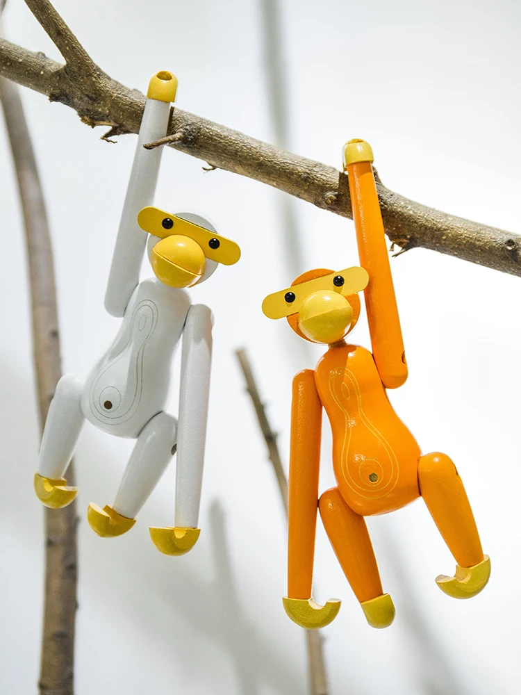 القرد الخشبي ديكور المنزل خزانة مشروبات الديكور خزانة الإبداعية لطيف الخشب قرد هدية