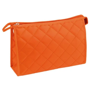 

Women Zipper Closure Small Cosmetic Case Makeup Bag - Orange Size L