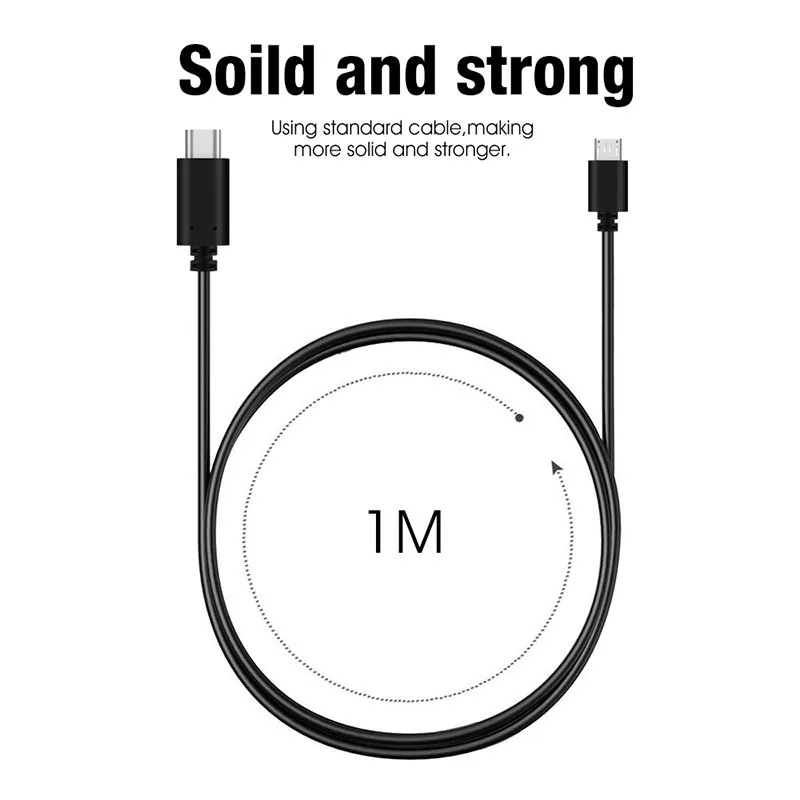 Кабель usb type-C-Micro Usb для samsung Android 1 м, кабель Micro Usb-type-C USB-C 3,1 для Macbook UsbC, шнур для быстрой зарядки и передачи данных